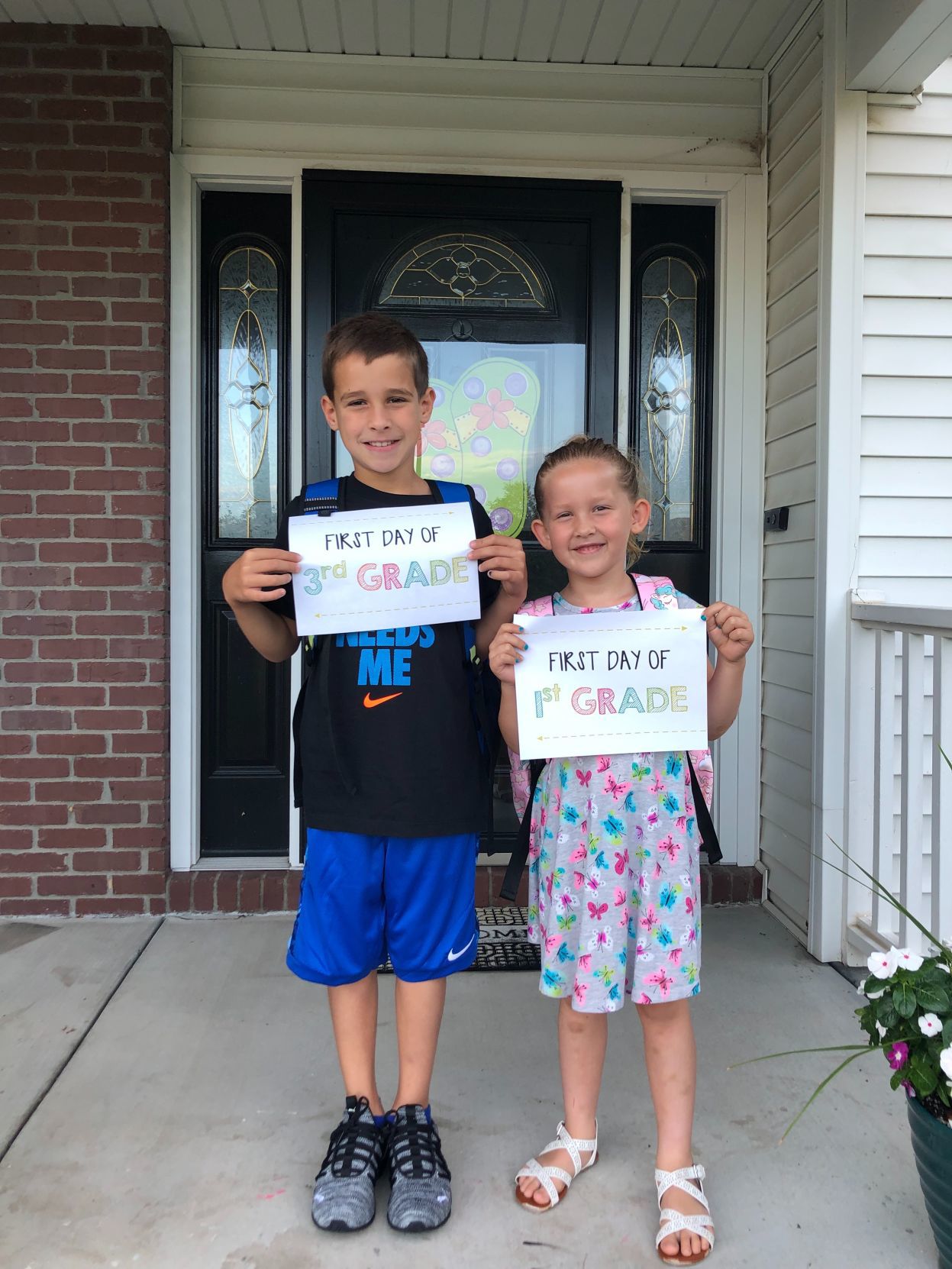 Bentley’s first day of 3rd grade and Haylee’s first day of 1st grade at Kloefkorn.jpg